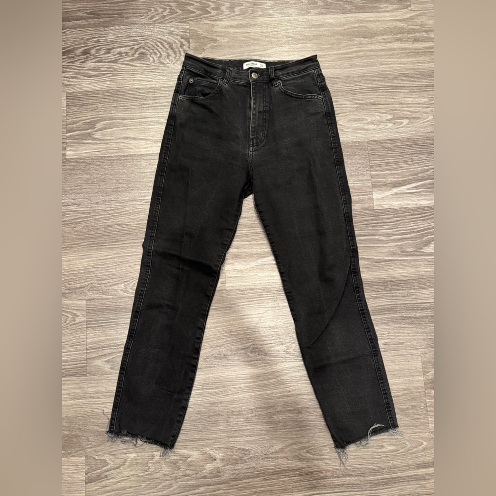 Pull&Bear High Rise Black Jeans